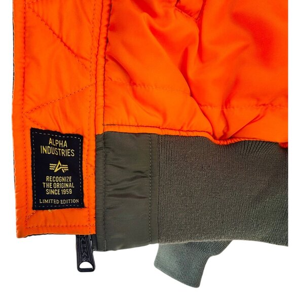 Alpha Industries Ma-1 Bomber Jacket Olive Green Reversible Lined Unisex XS Nylon - Picture 5 of 16